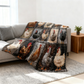 Coperta in Flanella Vintage 🎨 | Calda, Morbida e Leggera ☁️ | Ideale per Divano, Letto e Viaggio 🛋️ | Lavabile in Lavatrice 🧺