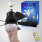 Luce della ventola a LED 2 in 1, velocità del vento a tre livelli, con 3 colori regolabili, telecomando, funzione di temporizzazione, motore silenzioso, facile da installare, adatta per soggiorno, camera da letto, cucina