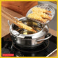🍳 Friggitrice Profonda in Acciaio Inox 304 | Termometro Integrato per Controllo Temperatura | Filtro e Scarico Olio | 20 o 24 cm 🔥