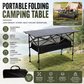 ⛰️🏏 Tavolo da Campeggio Pieghevole in Acciaio al Carbonio – Montaggio Senza Attrezzi, Piano 95x55cm, 2 Misure Regolabili, Borsa Inclusa – Picnic, Outdoor & Giardino 🌳