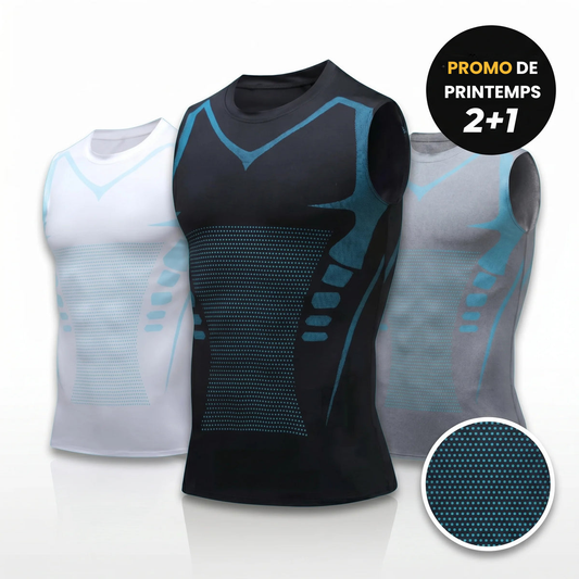 ⏰🔥SCONTO DEL 50% PER UN PERIODO LIMITATO!🔥OLTRE 50K+ VENDUTI! Gilet modellante ionico – Compressione, rinfrescante, senza maniche, modellante per il corpo 💪