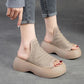 Nuovo stile estivo 2025💥Pantofole traspiranti in pelle traforata da donna