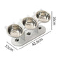 🐶🐱 Mangiatoia Rialzata Antiscivolo per Animali con 3 Ciotole in Acciaio Inox – Base in Legno 43x15,7x7,5cm, Ergonomica, 3 Colori – Per Cibo, Acqua & Snack ✨🐾