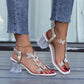 Sandali da Donna Elastico con Strass alla Moda