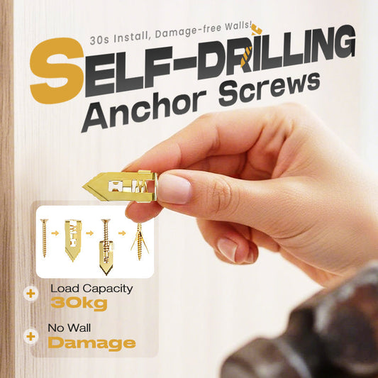 🔩 Tasselli Autoperforanti ad Espansione Trifide 🏠 | Acciaio Zincato, Fissaggio fino a 30 kg & Anti-Ruggine | Per Cartongesso e Pareti Cave | 30 × 4 mm | 36 Pezzi