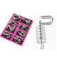 Anello puzzle in metallo da otto pezzi versione blu rompicapo