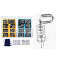 Anello puzzle in metallo da otto pezzi versione blu rompicapo