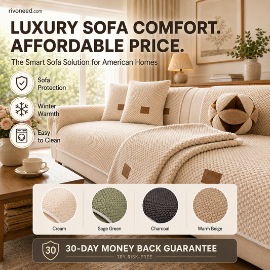 Copridivano Antiscivolo e Lavabile 🛋️🧼 | Tessuto Spesso per Coprire la Seduta | 4 Colori e Diverse Misure