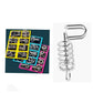 Anello puzzle in metallo da otto pezzi versione blu rompicapo