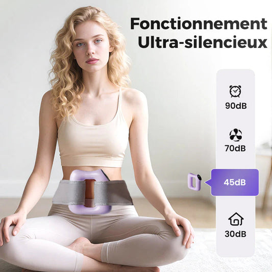 🏋️ Massaggiatore Vibrante Modellante a 5 Velocità ⚡ | Stimolazione Fasciale Profonda e Drenante 💧 | Con Cintura Regolabile per Addome, Fianchi e Gambe | Ricaricabile USB 💜