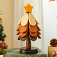 🎄 Sottopentole ad Albero di Natale in Legno Naturale | Apertura Automatica a Gravità 🔥 | Resistenti al Calore per Piatti e Pentole Calde 🍲 | Con Supporto Decorativo, Set da 3 o 4 Pezzi 🎁 | Bambù Moso, per Tavola e Cucina ✨