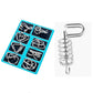 Anello puzzle in metallo da otto pezzi versione blu rompicapo