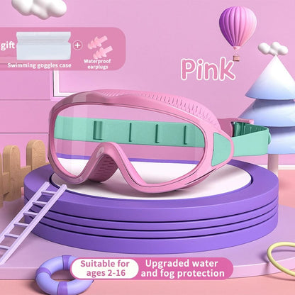 🌈 Vendita Calda 2025 - Sconto del 50% ☀️ Occhialini da nuoto per bambini a grande montatura HD, impermeabili e anti-appannamento 🥽