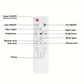 Luce della ventola a LED 2 in 1, velocità del vento a tre livelli, con 3 colori regolabili, telecomando, funzione di temporizzazione, motore silenzioso, facile da installare, adatta per soggiorno, camera da letto, cucina