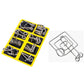 Anello puzzle in metallo da otto pezzi versione blu rompicapo
