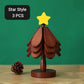 🎄 Sottopentole ad Albero di Natale in Legno Naturale | Apertura Automatica a Gravità 🔥 | Resistenti al Calore per Piatti e Pentole Calde 🍲 | Con Supporto Decorativo, Set da 3 o 4 Pezzi 🎁 | Bambù Moso, per Tavola e Cucina ✨