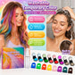 🌈 Set 12 Gessetti Coloranti Temporanei per Capelli – Applicatore a Morsetto, Lavabile con Shampoo, Senza Tintura Permanente – Per Feste, Cosplay & Foto 🎨💇