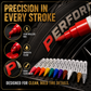 🚗 Pennarelli per Pneumatici a Base d’Olio Impermeabili – 12 Colori Vivaci, Lunga Durata, Punta di Precisione – Per Auto, Moto, Bici & Fai-da-Te 🎨 (Pack da 5)