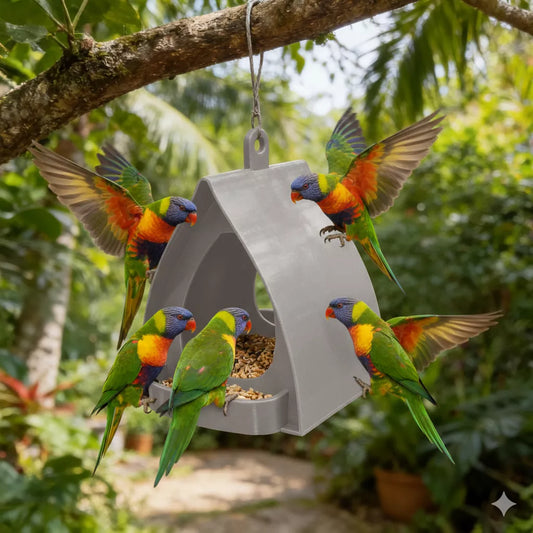 🐦 60% DI SCONTO! 🌿 Mangiatoia per uccelli da appendere con tetto – Resistente alle intemperie, Facile da riempire & Design anti-scoiattolo 🌳