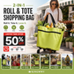 🛒 Borsa Spesa Pieghevole con Ruote 2-in-1 🛍️ | Si Trasforma da Borsa a Trolley con Cerniera 🔄 | Tessuto Oxford 600D Capienza 23L 🧳 | Perfetta per Supermercato e Mercato