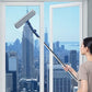 🪟 Tergivetro per Finestre con Manico Telescopico 120 cm | Spugna + Lama Raschiante 2 in 1 🧽 | Finestre in Alto Pulite Senza Aloni, Senza Uscire 🏙️ | Leggero, PP e Ferro, 447 g ✨