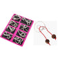 Anello puzzle in metallo da otto pezzi versione blu rompicapo