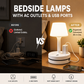 💡Lampada da Comodino Multifunzione  | Prese AC e Ricarica USB-C Integrate 🔌 | Salvaspazio Ideale per Camera e Scrivania 🛏️ | 3 Temperature di Luce 🌟