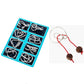 Anello puzzle in metallo da otto pezzi versione blu rompicapo