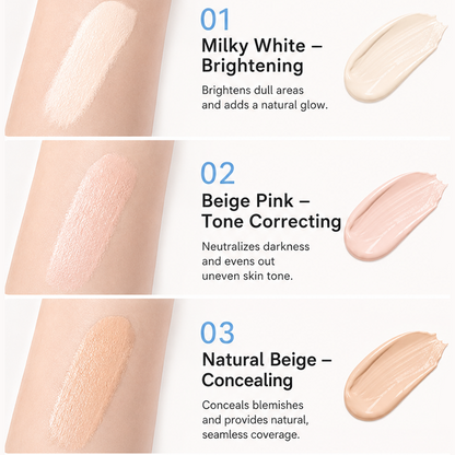 🪄 Penna Correttore 3-in-1 ad Alta Coprenza ✨ | Nasconde Occhiaie e Macchie con Tenuta 24H 💧 | Formula Idratante Cremosa Anti-Pieghe 🌸 | Applicatore Cushion di Precisione 💄