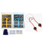 Anello puzzle in metallo da otto pezzi versione blu rompicapo