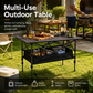 ⛰️🏏 Tavolo da Campeggio Pieghevole in Acciaio al Carbonio – Montaggio Senza Attrezzi, Piano 95x55cm, 2 Misure Regolabili, Borsa Inclusa – Picnic, Outdoor & Giardino 🌳