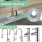 🚰 Tappetino Paraspruzzi in Silicone per Lavello – Drenaggio Automatico | Mantiene il Piano Asciutto | Lavabile & Arrotolabile | Porta Spugna & Sapone | Misure L/XL ✨