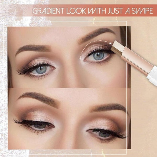 ✨ Ombretto in Stick Bicolore Degradé e Glitterato 👁️ | Sfumatura Perfetta in Una Sola Passata Senza Pennelli 💖 | Trucco Occhi Waterproof Lunga Tenuta 8 Ore, 6 Colori 🌸