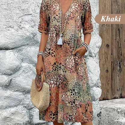 💥Saldi per la festa della mamma 2025 - 44% di sconto🤩Abito midi vivace