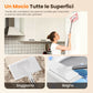 🧹 Scopa Monouso per la Polvere con 4 Panni Riutilizzabili 🏠 – Pulizia Rapida & Profonda, Cattura Polvere & Peli, Ideale per Pavimenti & Angoli 🐾