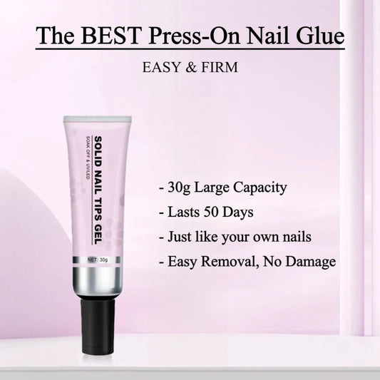 💅 Kit Colla Gel Solida per Unghie Finte Press-On ✨ con Mini Lampada UV LED e Solvente Spray 💡 | Tenuta Extra Forte Senza Bolle 🪄 | Kit Completo 3-in-1 e Prodotti Singoli 🌸