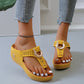 👡Sandalo femminile in pelle con zeppa 💕