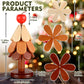 🎄 Sottopentole ad Albero di Natale in Legno Naturale | Apertura Automatica a Gravità 🔥 | Resistenti al Calore per Piatti e Pentole Calde 🍲 | Con Supporto Decorativo, Set da 3 o 4 Pezzi 🎁 | Bambù Moso, per Tavola e Cucina ✨