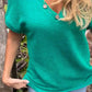 Maglietta Elegante da Donna con Scollo a V e Maniche Corte