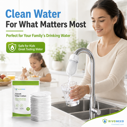 💧 Filtro in Cotone Antispruzzo per Rubinetto Cucina | Trattiene Sedimenti e Ruggine, Acqua Più Pulita 🚰 | Installazione Rapida Senza Attrezzi 🔧 | Confezione da 100 Pezzi ✨