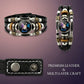 🔮 Braccialetto Zodiacale Fosforescente in Pelle – 12 Segni, Luminoso al Buio, Unisex, 2 Misure (17,5 / 20,6 cm) – Idea Regalo Originale per Uomo & Donna 🌙💛