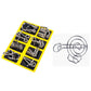 Anello puzzle in metallo da otto pezzi versione blu rompicapo
