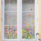 🌸🪩 Adesivo Decorativo per Finestre con Bouquet Floreale – Stampa Fronte-Retro, PVC Lavabile, 30x60cm, Tagliabile Liberamente – 12 Stili: Fiori, Farfalle & Dipinti 🪴✨