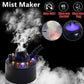 💨 Macchina Nebbia a Ultrasuoni con 12 LED – 24V 1A, 130x75x65mm, 230g, Nebbia Fredda Senza Sostanze Chimiche, Solo Acqua – Per Halloween, Fontane, Acquari & Umidificatori ✨🌈