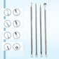🧖 Kit Professionale per l'Estrazione dei Punti Neri 🩹✨ - 7 Pezzi | Grado Medico | Acciaio Inox | Pelle Pulita & Senza Imperfezioni | Uso Domestico | 50% DI SCONTO
