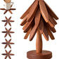 🎄 Sottopentole ad Albero di Natale in Legno Naturale | Apertura Automatica a Gravità 🔥 | Resistenti al Calore per Piatti e Pentole Calde 🍲 | Con Supporto Decorativo, Set da 3 o 4 Pezzi 🎁 | Bambù Moso, per Tavola e Cucina ✨