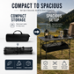 ⛰️🏏 Tavolo da Campeggio Pieghevole in Acciaio al Carbonio – Montaggio Senza Attrezzi, Piano 95x55cm, 2 Misure Regolabili, Borsa Inclusa – Picnic, Outdoor & Giardino 🌳