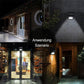 ☀️ Faretto Solare da Esterno 140 LED con Sensore di Movimento 💡 | Grandangolo 270° a 3 Lati e Impermeabile IP65 🌧️ | 3 Modalità di Illuminazione per Giardino e Garage 🏡