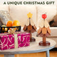 🎄 Sottopentole ad Albero di Natale in Legno Naturale | Apertura Automatica a Gravità 🔥 | Resistenti al Calore per Piatti e Pentole Calde 🍲 | Con Supporto Decorativo, Set da 3 o 4 Pezzi 🎁 | Bambù Moso, per Tavola e Cucina ✨