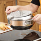 🍳 Friggitrice Profonda in Acciaio Inox 304 | Termometro Integrato per Controllo Temperatura | Filtro e Scarico Olio | 20 o 24 cm 🔥